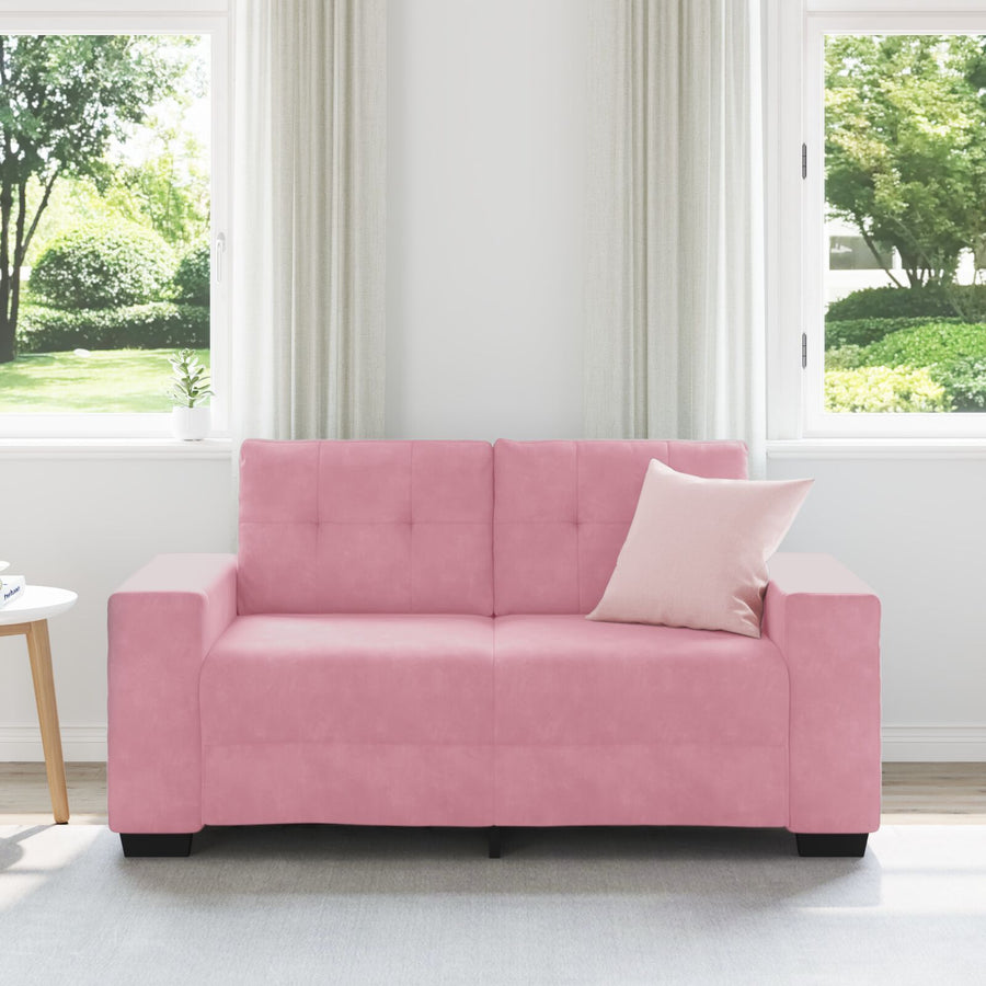 Loveseat Bank Fluweel Fluwelen Roze 120 cm
