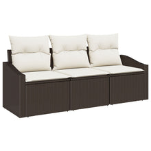 Tuinsofa Set Set Van 3 Bruin Rattan Buitensofa Rechthoekig Gegalvaniseerd Staal