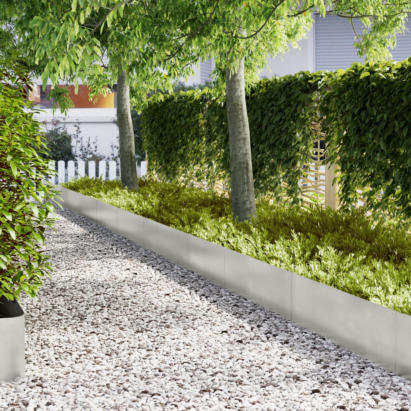 Graskanten 50 Stuks 100X0,5X30 Cm 100 x 0.5 x 30 cm Roestvrijstaal
