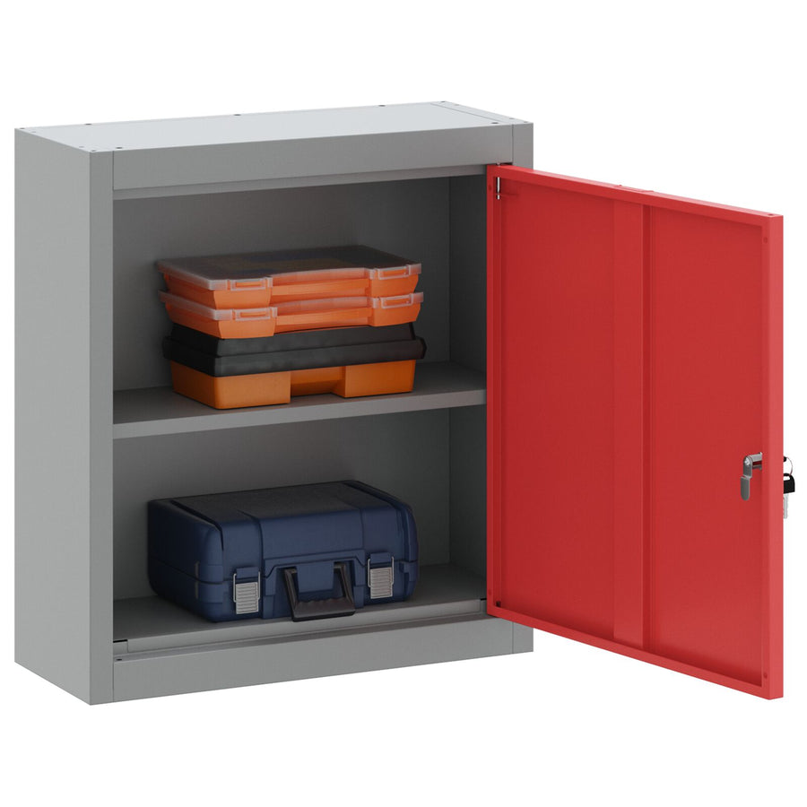 Gereedschapskast Muurbevestigd 50X20X55 Cm Staal 50 cm Rood en grijs Wandkast