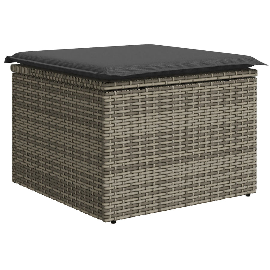 Tuin Eettafel Set Set Van 7 Grijs Rattan Buiten Sofa