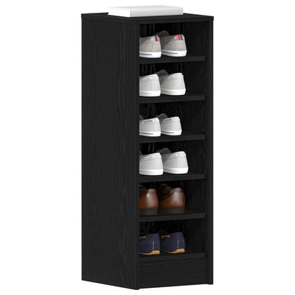 Schoenenkast 31,5X35X90 Cm Gelaagd Hout Zwart eiken 32 x 35 x 92 cm