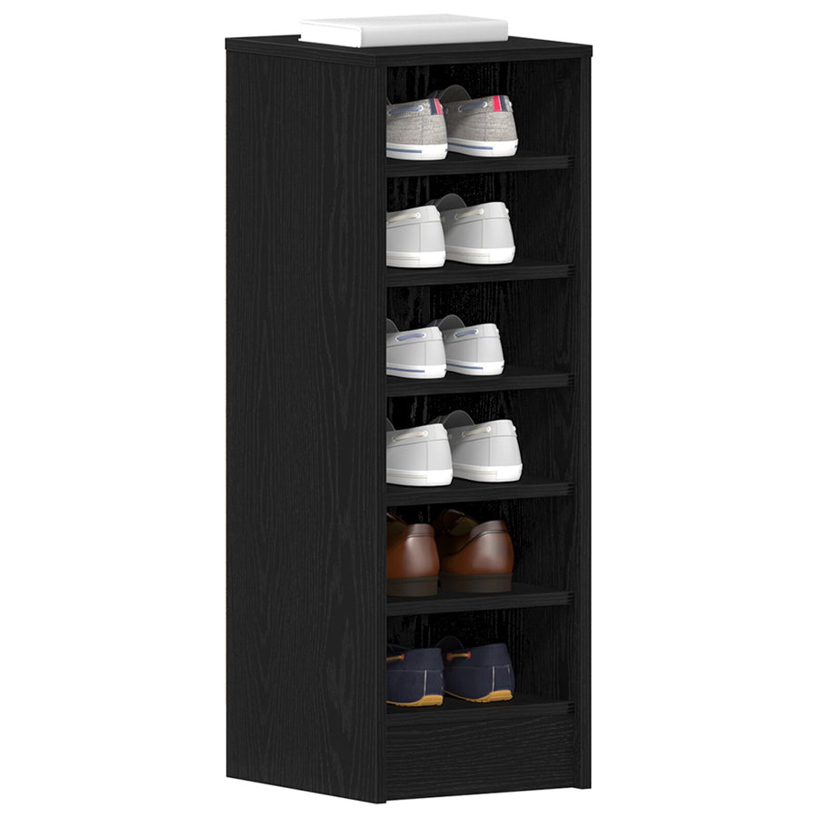 Schoenenkast 31,5X35X90 Cm Gelaagd Hout Zwart eiken 32 x 35 x 92 cm