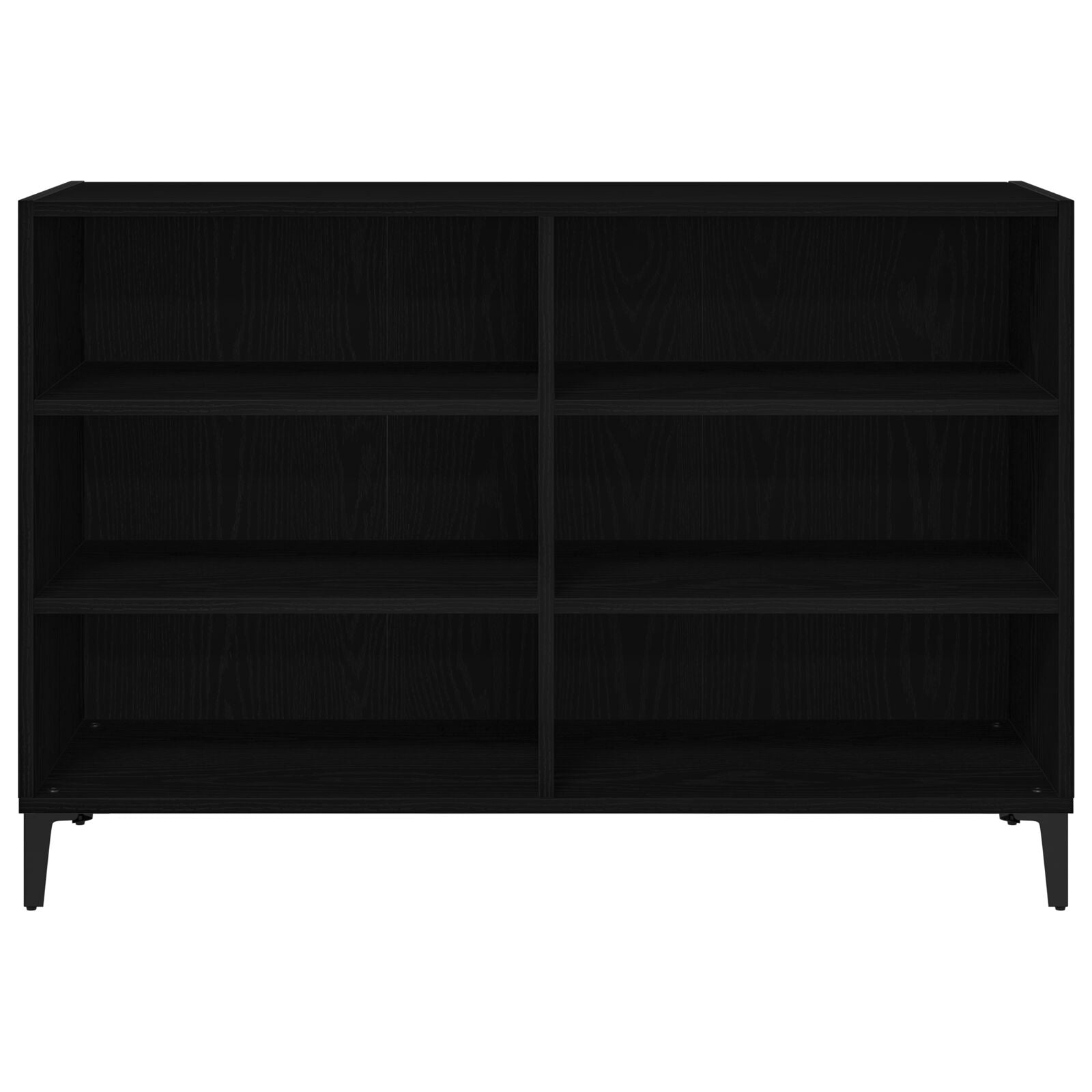 Dressoir Zwart Eiken 103,5X35X70 Cm Gelaagd Hout