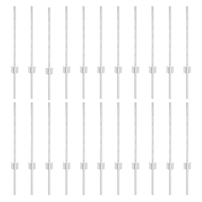 Hekpalen 22 stuks U-Channel Zilver 100 cm Staal