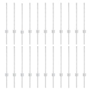 Afrasteringspaal 22 stuks 100 cm staal zilver