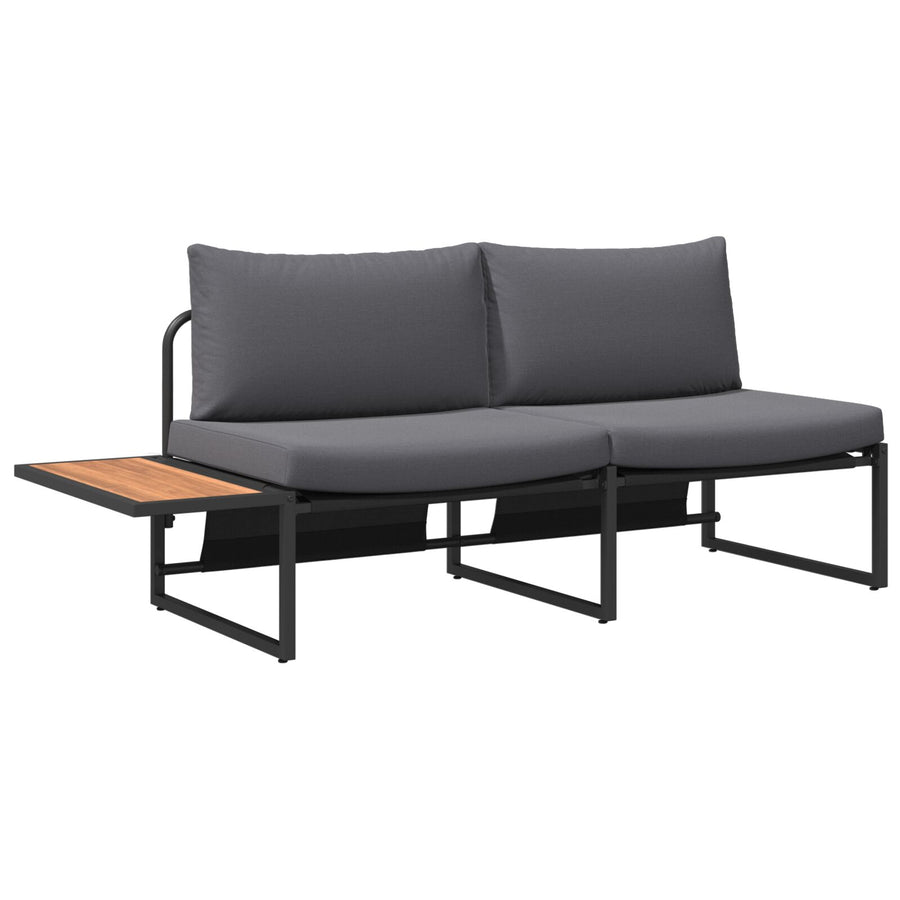 2-Zits Tuinsofa Met Kussens Anthraciet