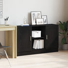 Dressoir zwart eiken 120x30.5x70 cm