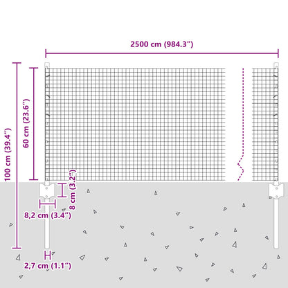 Gelast Draadhek Met 11 U-Palen Zilver 0.6X25 M Staal