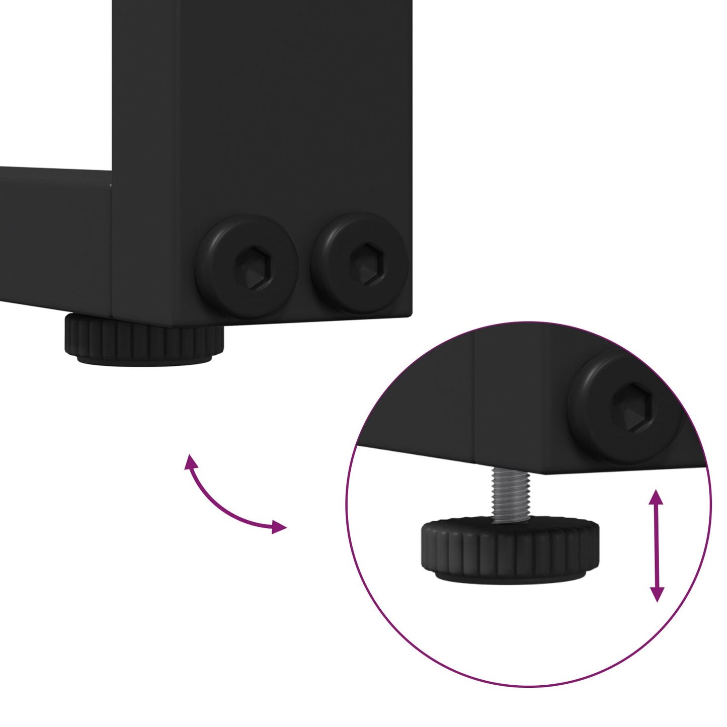 Tuin Tafel 100X55X70 Cm Dpc En Staal Grijs