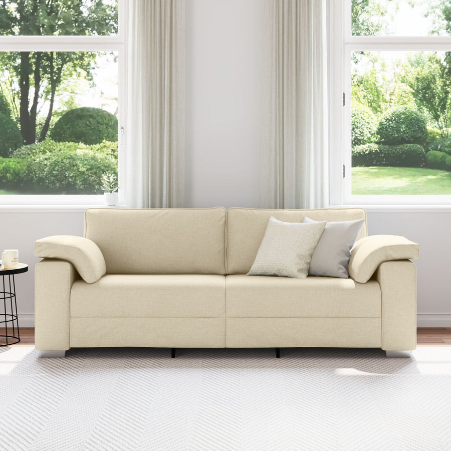 3-Zitsbank Stof Crème 178 cm