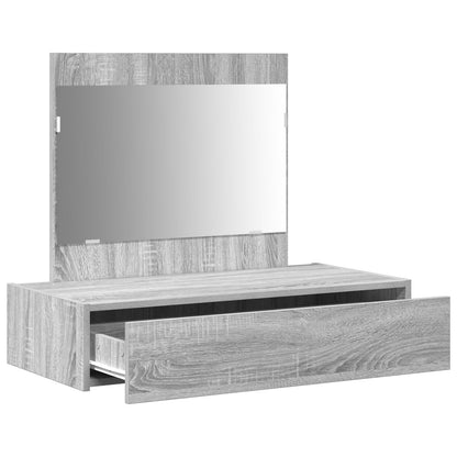 Wandgemonteerde Kaptafel 83 x 40 x 70 cm Grijze sonoma zonder LED