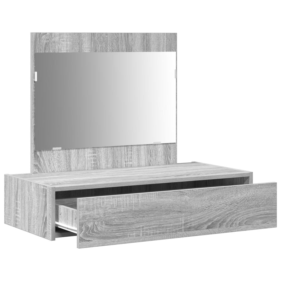 Wandgemonteerde Kaptafel 83 x 40 x 70 cm Grijze sonoma zonder LED