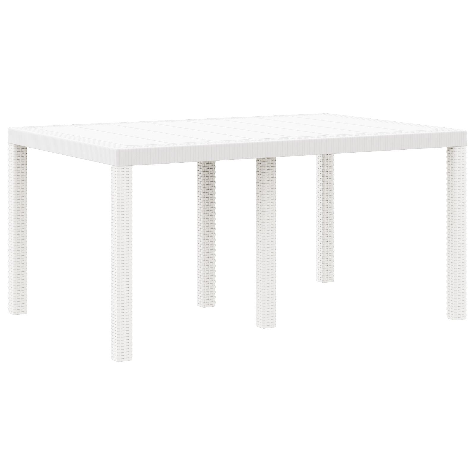 7 Delige Tuinset Met Kussens Wit Poly Rattan