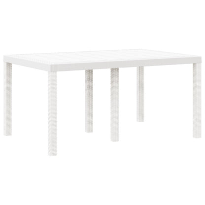 7 Delige Tuinset Met Kussens Wit Poly Rattan