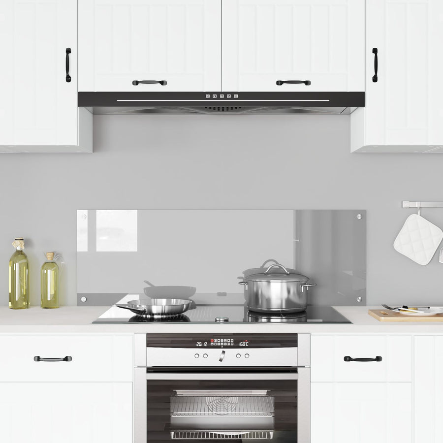Keuken Achterwand 120X40X0,6 Cm Tempered Glas Lichtgrijs 120 x 40 cm