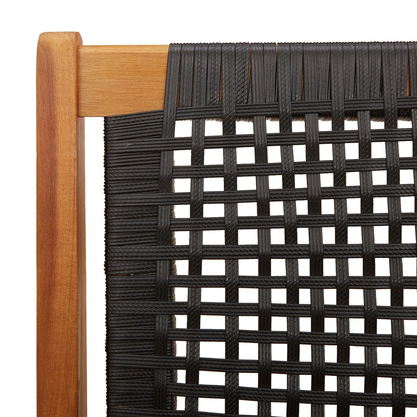 Tuin 122X76X73,5 Cm Massief Acaciahout Zwart Bank