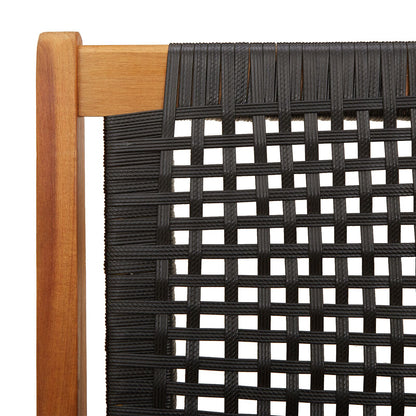 Tuin 122X76X73,5 Cm Massief Acaciahout Zwart Bank
