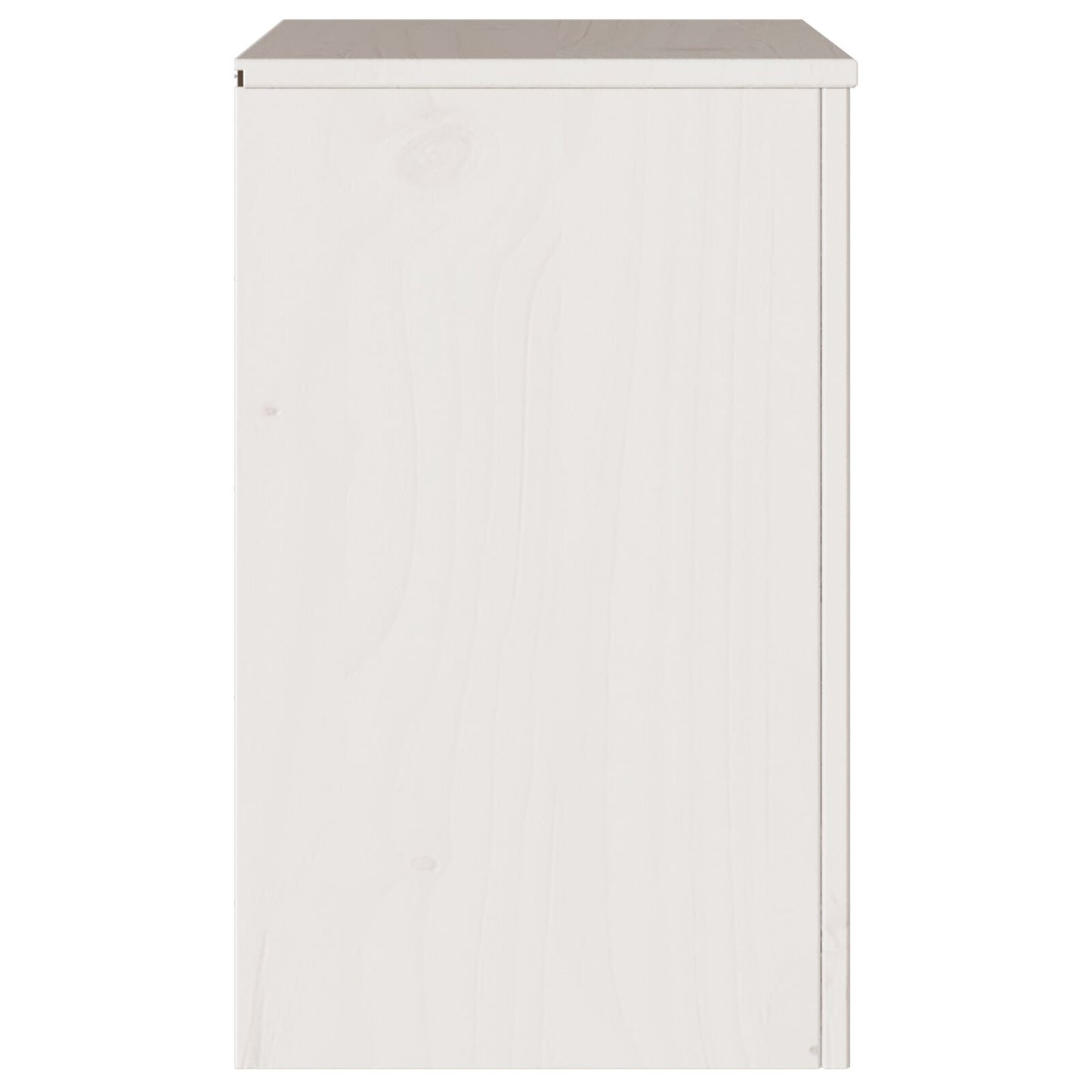 Nachtkastje ""Drammen"" 45X35X56 Cm Massief Hout Vuren Wit