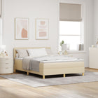 Boxspringbed 140x190 cm crème met matras