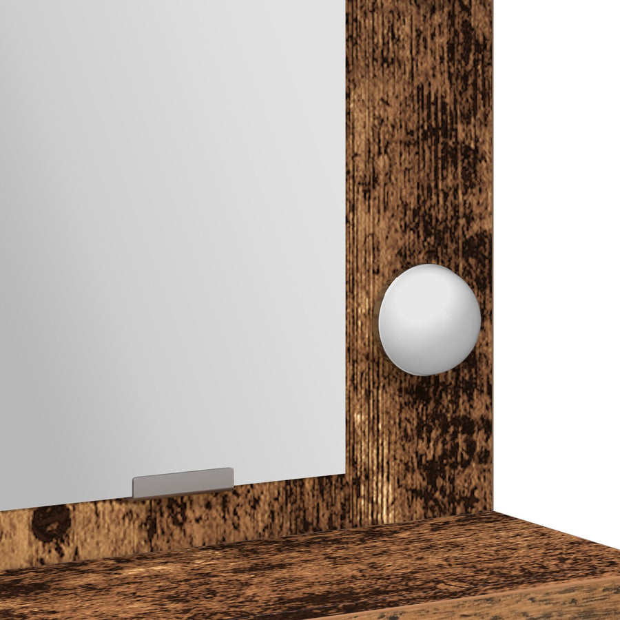 Kaptafel Met Led-Verlichting - Oud Hout 79 x 41 x 135 cm Oude Hout