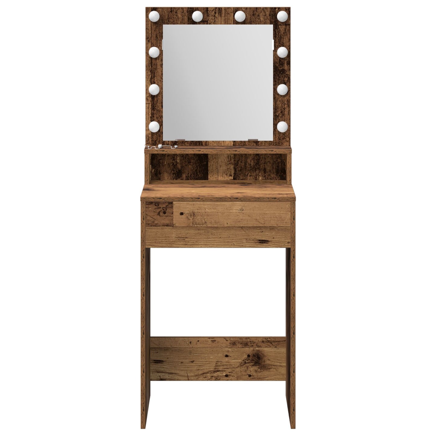 Kaptafel Met Led Verlichting - , Oude hout 50 x 41 x 135 cm