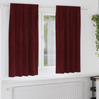 Verduisterende gordijnen 2 stuks wijnrood 140x175 cm polyester