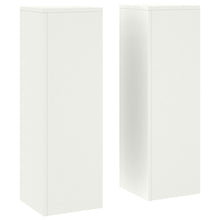 Buitenplantstands Pilaar 2 Stuks 24X24X75 Cm Staal Wit 2x (75 cm)