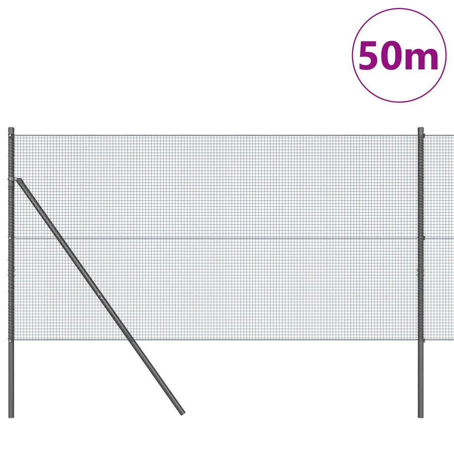 Gelaserd Draadhek Met 13 Palen Grijs 1.2X50 M Staal Gegalvaniseerd Staal