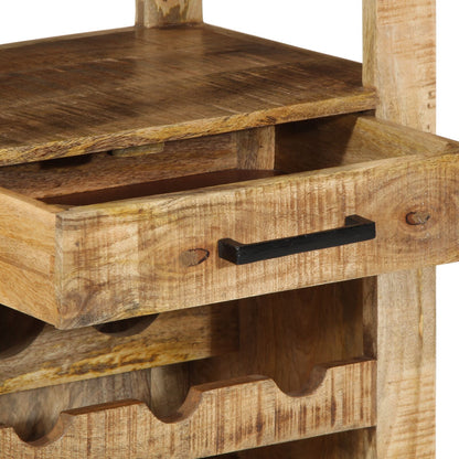 Keuken Trolley 55X40X80 Cm Massief Ruw Mangohout