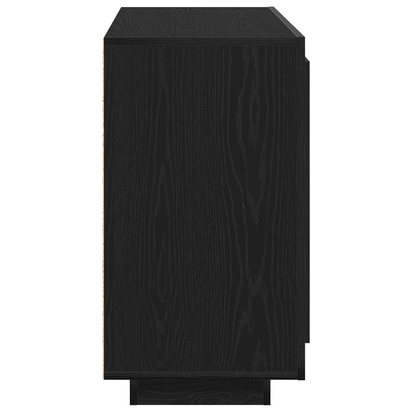 Sideboard 80X40X75 Cm Gelaagd Hout Zwart eiken