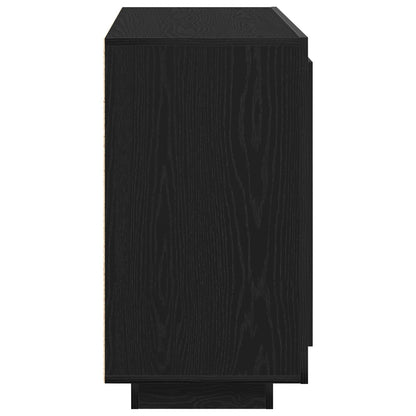 Sideboard 80X40X75 Cm Gelaagd Hout Zwart eiken