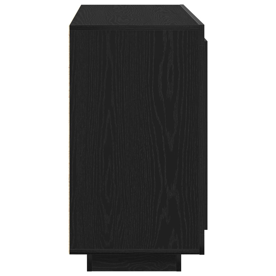Sideboard 80X40X75 Cm Gelaagd Hout Zwart eiken