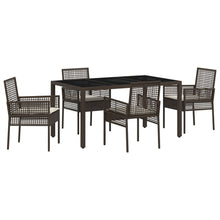 5-Delige Tuin Eetset Met Kussens Bruin Poly Rattan