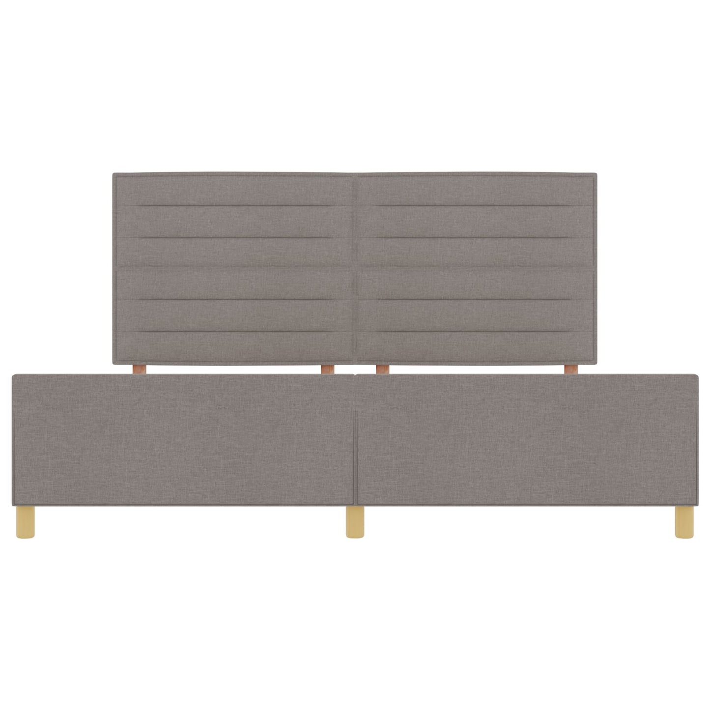 Bedframe Taupe 200X200 Cm Stof Crème