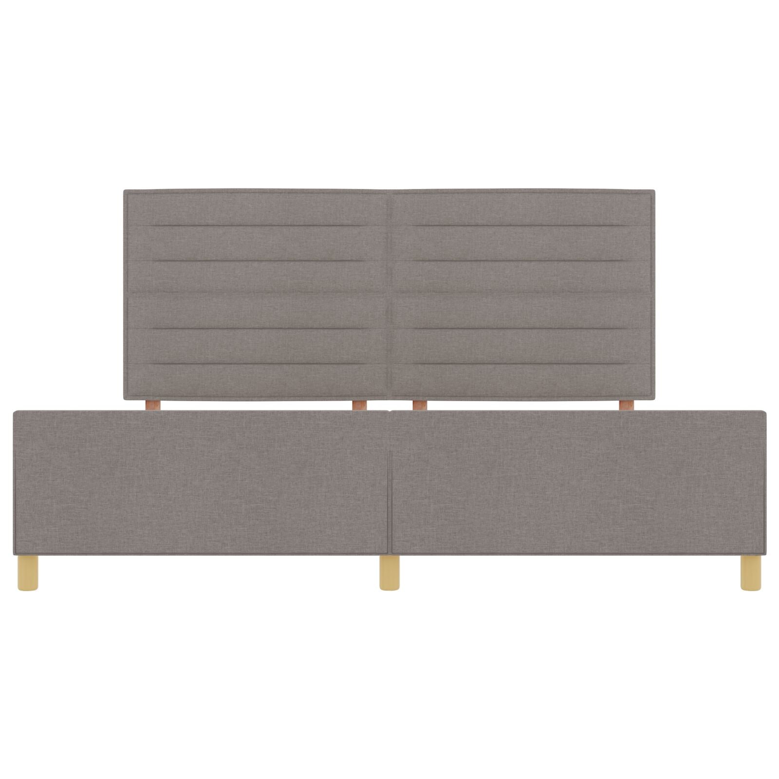 Bedframe Taupe 200X200 Cm Stof Crème