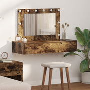 Kaptafel wandmontage 100x40x70 cm bewerkt hout bruin