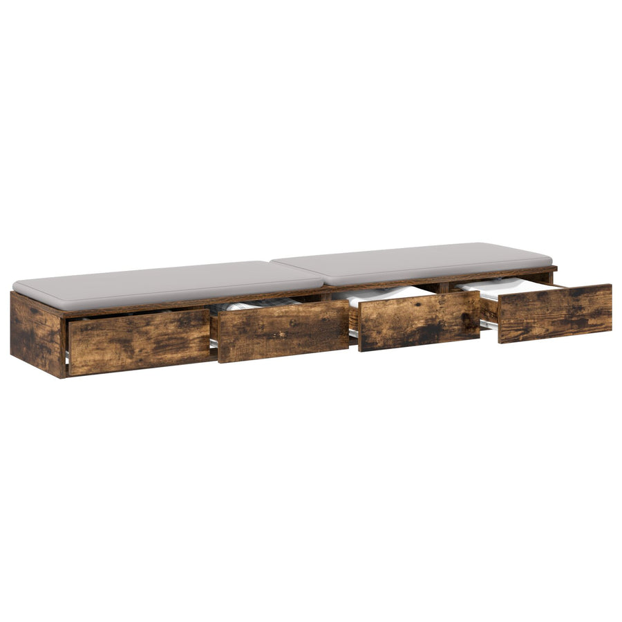 Nachtkastje Bewerkt Hout Gerookt eiken 160 x 36,5 x 16,5 cm