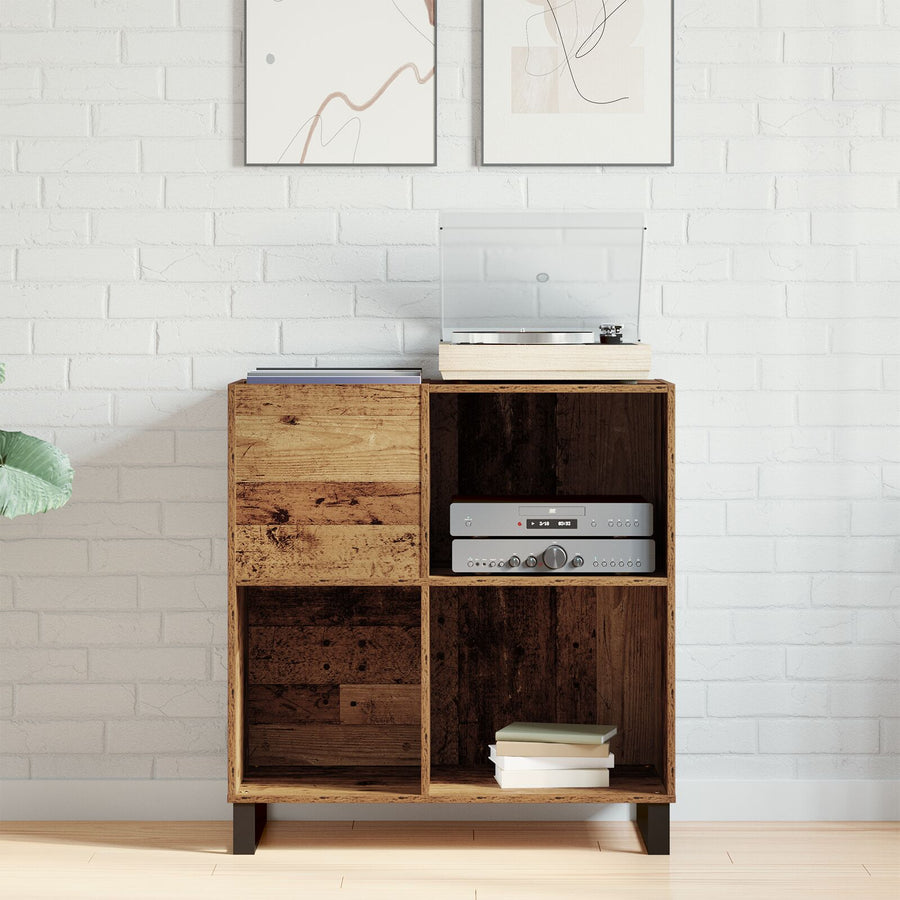 Recordkast 84,5X38X89 Cm Gelaagd Hout Artisan eiken
