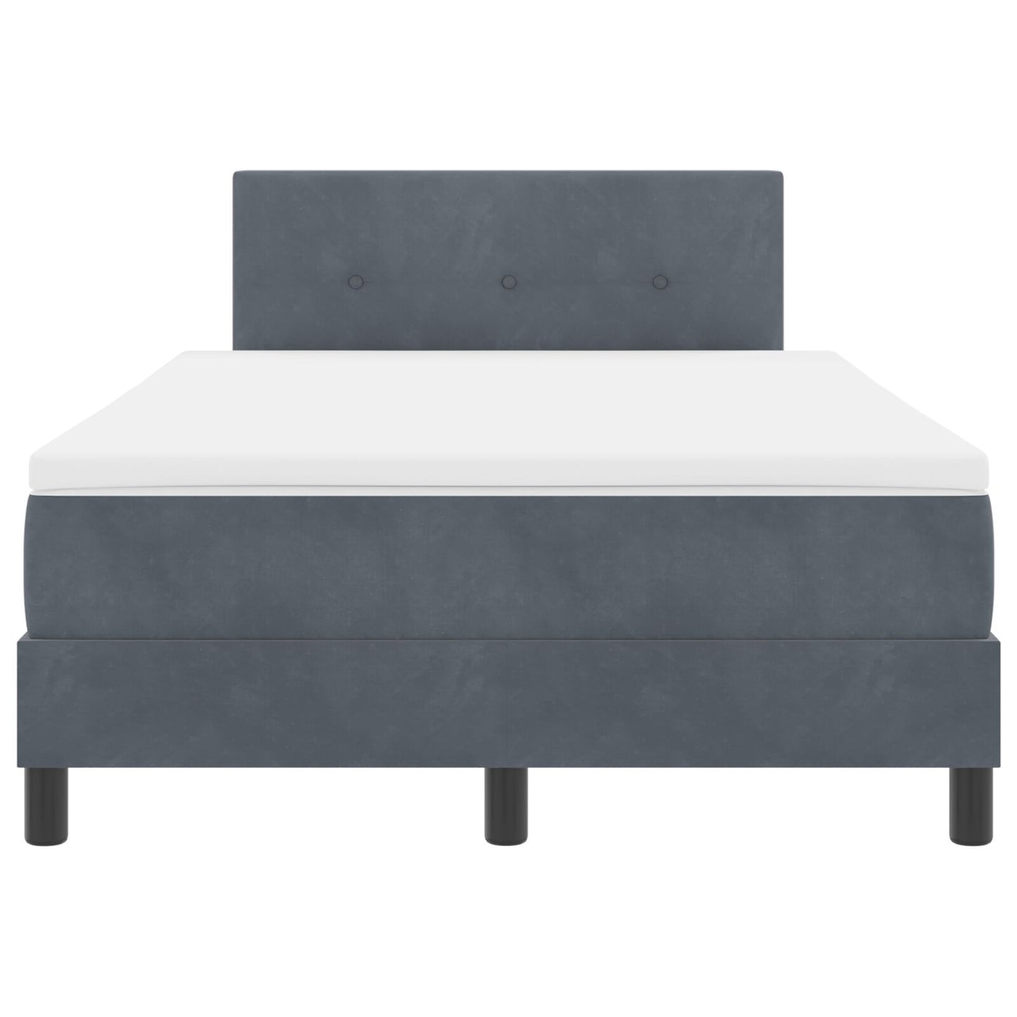 Boxspringbed Met Matras Donkergrijs 120X200 Cm Fluweel Blauw