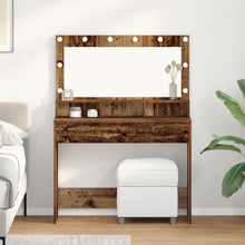 Kaptafel Met Led-Lichten - Vintage Hout - Oud hout 100 x 41 x 135 cm