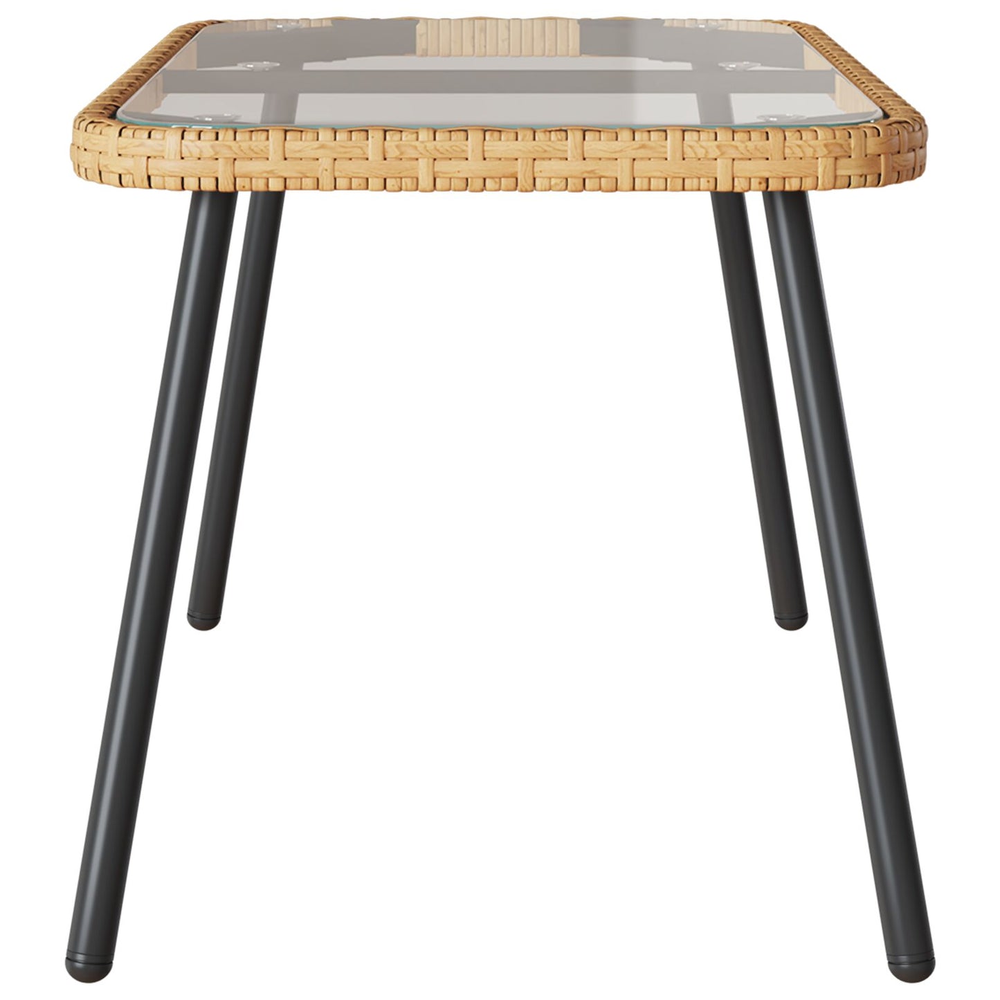 Salontafel 90X45X42 Cm Poly Rattan Natuurlijk