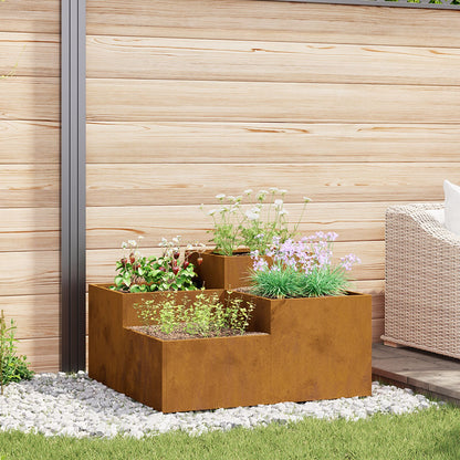 Tuin Planter Weerbestendig staal 80 x 80 x 48 cm