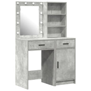 Kaptafel set beton grijs 50x41x135 cm