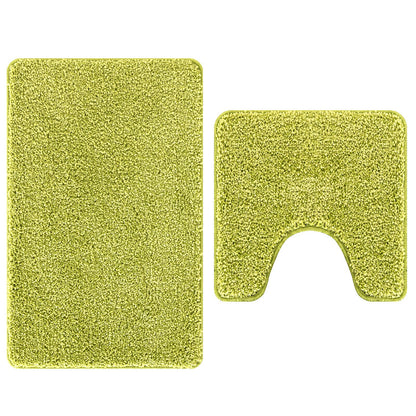 2-Delige Badmat Set Polypropeen Antislip Groen