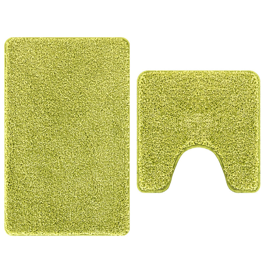 2-Delige Badmat Set Polypropeen Antislip Groen