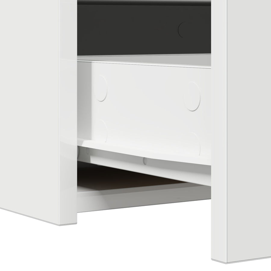 Wandkaptafel -Verlichting - 60 x 40 x 70 cm Wit met LED