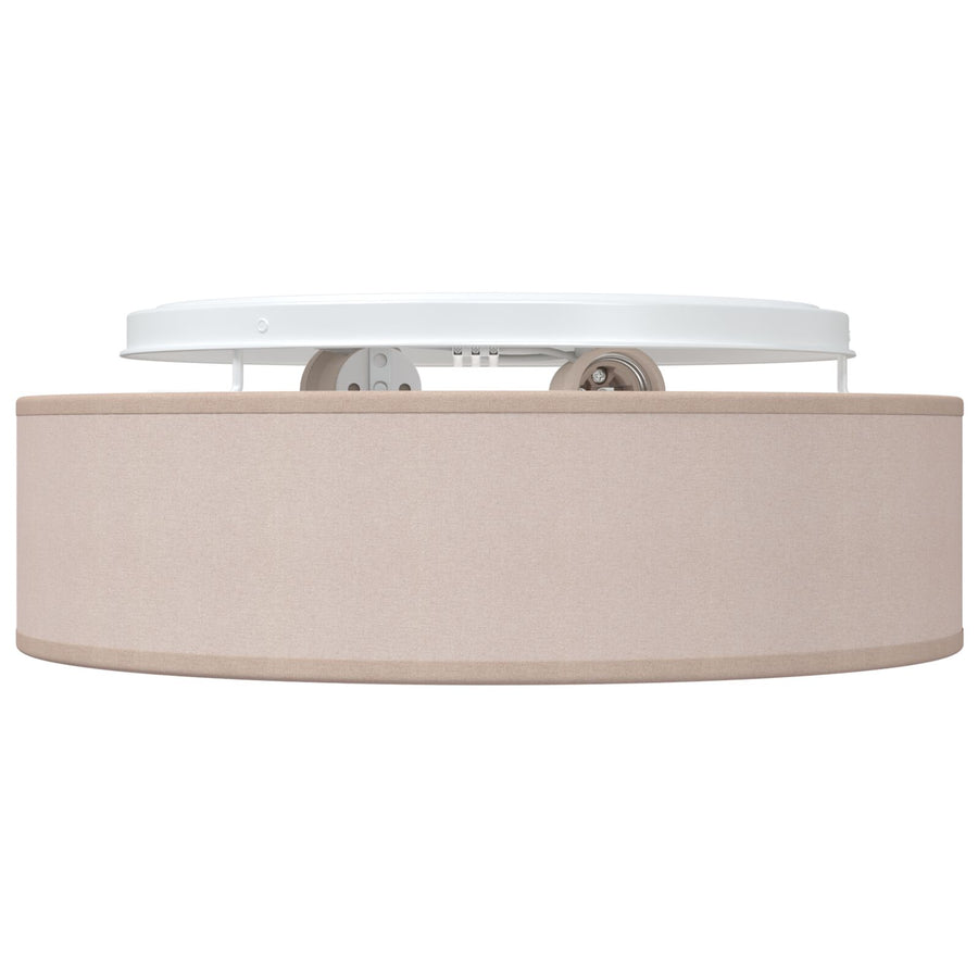 Plafondlampen Inbouw Ø 38 Cm Stoffen E27 Ø38 x 13.5 cm Taupe zonder sterrenlampenkap
