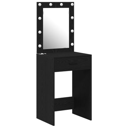 Kaptafel Met Led Verlichting Zwart eiken 50 x 41 x 135 cm