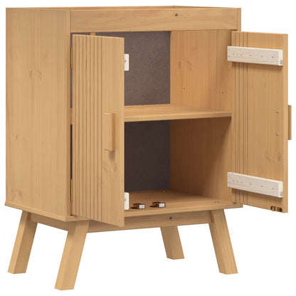 Onderkast 114X43X73,5 Cm Massief Houten Grenen Geel